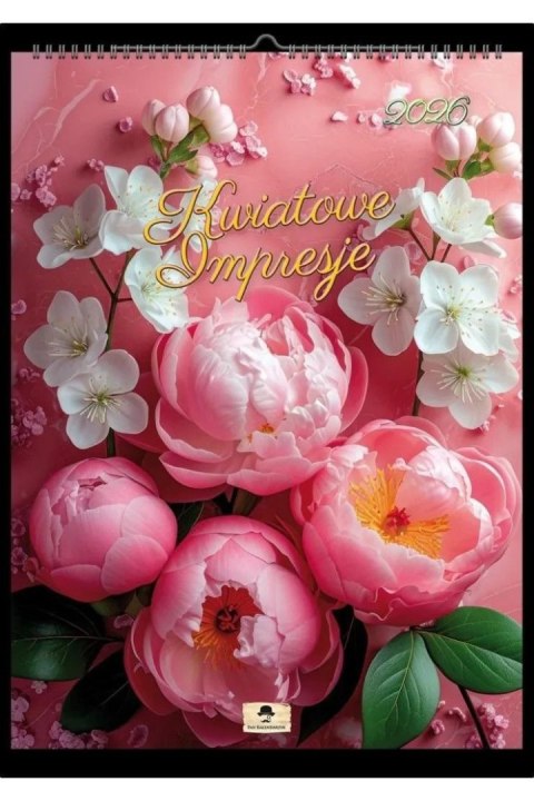 Kalendarz ścienny NA SPIRALI KWIATOWE IMPRESJE A4 Pan Kalendarzyk (KS A4 V.2) Pan Kalendarzyk