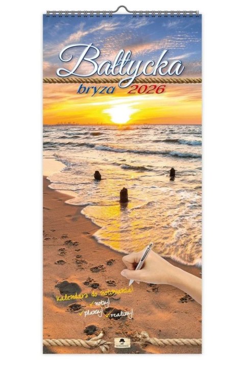 Kalendarz ścienny PASKOWY SZEROKI BAŁTYCKA BRYZA 220mm x 470mm Pan Kalendarzyk (KPS V.4) Pan Kalendarzyk