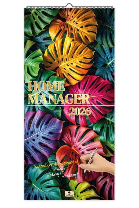 Kalendarz ścienny PASKOWY SZEROKI HOME MENAGER 220mm x 470mm Pan Kalendarzyk (KPS V.1) Pan Kalendarzyk