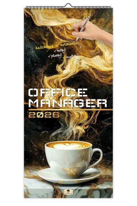 Kalendarz ścienny PASKOWY SZEROKI OFFICE MANAGER 220mm x 470mm Pan Kalendarzyk (KPS V.2) Pan Kalendarzyk