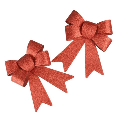 Kokarda 2 szt., czerwone brokatowe Arpex (BN5380CZE-0608) Arpex