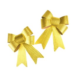 Kokarda błyszcząca w prążki złota 2szt., 16cm Arpex (BN5502ZLO-0660) Arpex