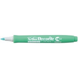 Marker permanentny pastelowy decorite wkład zielony 1,0mm pędzelek końcówka Artline (AR-033 4 4) Artline