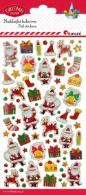 Naklejka (nalepka) Craft-Fun Series foliowa Mikołaje, renifery, prezenty, skarpety Titanum (25CY0424-20) Titanum