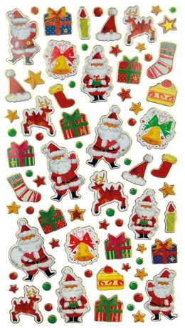 Naklejka (nalepka) Craft-Fun Series foliowa Mikołaje, renifery, prezenty, skarpety Titanum (25CY0424-20) Titanum