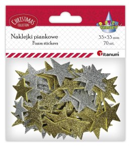 Naklejka (nalepka) Craft-Fun Series piankowe brokatowe gwiazdki Titanum (5696) Titanum