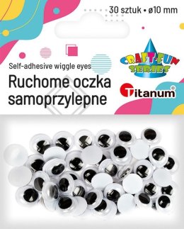 Oczy samoprzylepne Titanum Craft-Fun Series ruchome 10mm Titanum