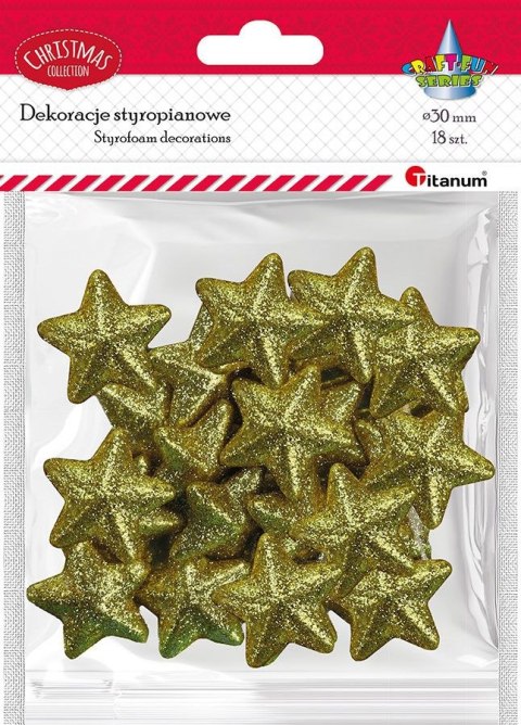 Ozdoba styropianowa Craft-Fun Series gwiazdki Titanum (23YX0326-2(GOLD)) Titanum