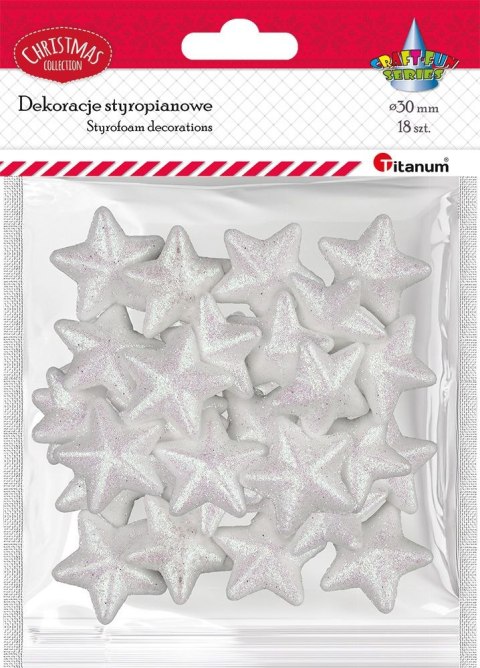 Ozdoba styropianowa Craft-Fun Series gwiazdki Titanum (23YX0326-2(WHITE)) Titanum