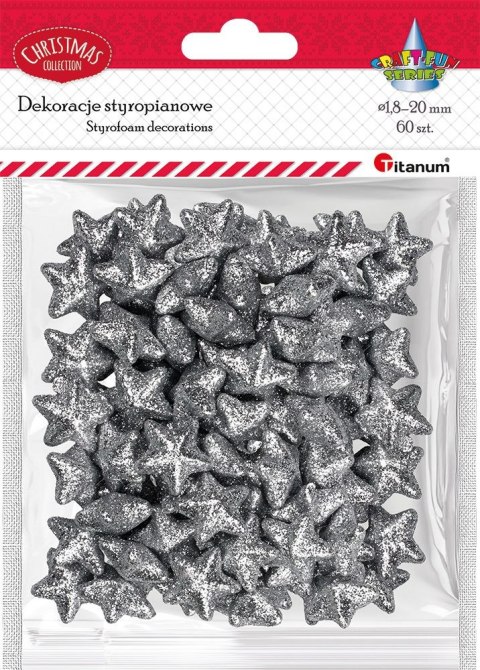 Ozdoba styropianowa Craft-Fun Series gwiazdki Titanum (23YX0326-3(SILVER)) Titanum