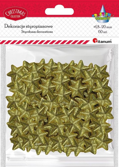 Ozdoba styropianowa Craft-Fun Series gwiazdki Titanum (23YX0326-3(gold)) Titanum