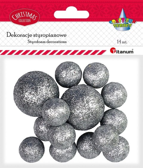 Ozdoba styropianowa Craft-Fun Series kulki (mix)mm Titanum (BJ25042718) Titanum