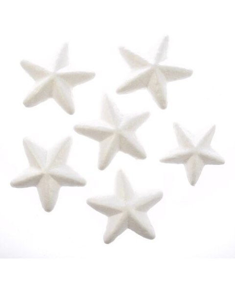 Ozdoba styropianowa gwiazdki 7 cm, 6 szt. Arpex (BN0530) Arpex