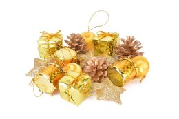 Ozdoba świąteczna Komplet ozdób choinkowych (16 szt.) złotych Arpex (BN6356ZLO-1851) Arpex