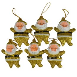 Ozdoba świąteczna wiszĄce MikoŁaje 6szt. zŁote Arpex (BN5946ZLO-3542) Arpex