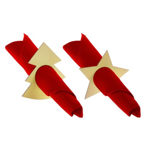 Serwetnik obrączki na serwetki choinki gwiazdki 4szt. Arpex (BN1505) Arpex