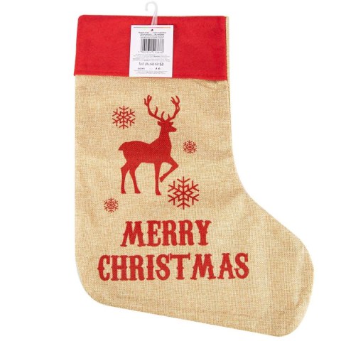 Skarpeta świąteczna jutowa 45cm Arpex (SM3868) Arpex