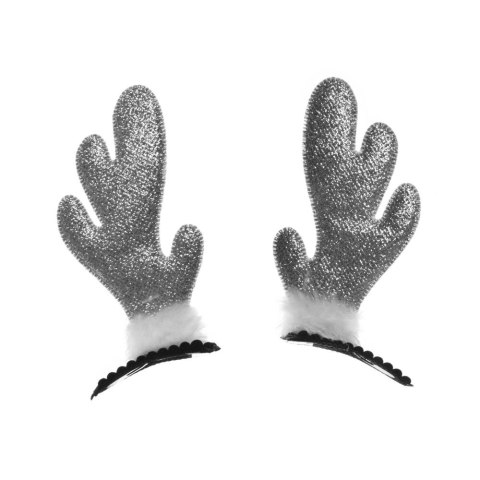 Spinka 2szt. rogi renifera srebrne Arpex (SM5540SRE-7956) Arpex