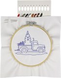 Zestaw kreatywny Craft-Fun Series Zestaw do haftowania - czerwony pick-up z choinką Titanum (25YY0512(1-6#)) Titanum