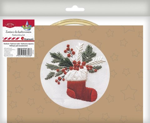 Zestaw kreatywny Craft-Fun Series Zestaw do haftowania - świąteczna skarpeta Titanum (25YY0512(1-6#)) Titanum