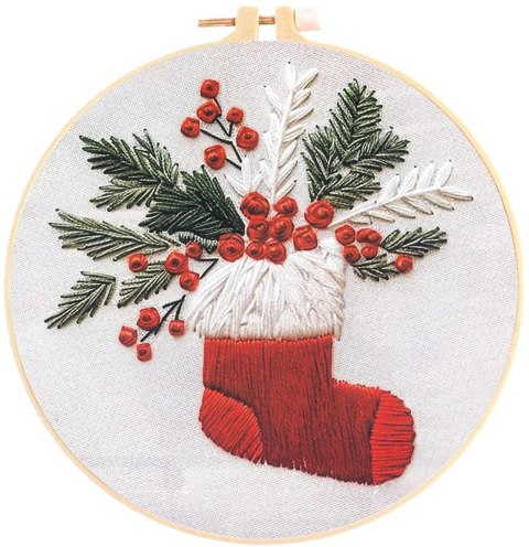 Zestaw kreatywny Craft-Fun Series Zestaw do haftowania - świąteczna skarpeta Titanum (25YY0512(1-6#)) Titanum