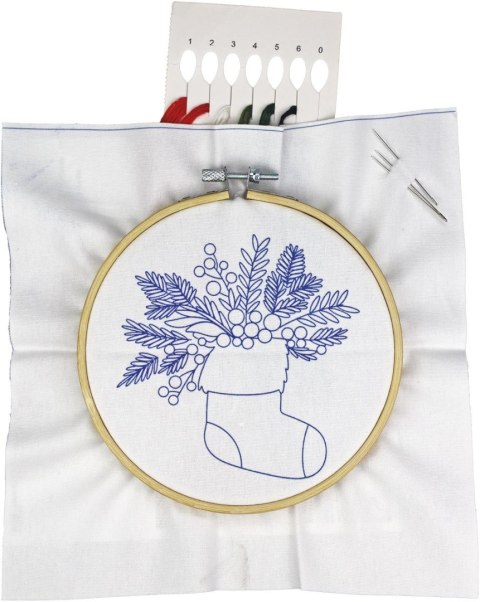 Zestaw kreatywny Craft-Fun Series Zestaw do haftowania - świąteczna skarpeta Titanum (25YY0512(1-6#)) Titanum