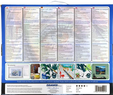 Zestaw kreatywny Malowanie po numerach 30x40cm Dwa psy Flamingo Line (FC34) Flamingo Line