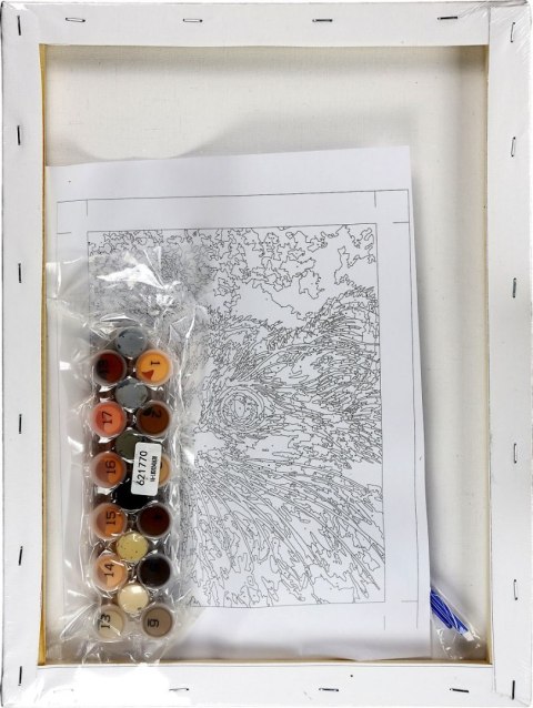 Zestaw kreatywny Malowanie po numerach 30x40cm Kot Flamingo Line (FC220) Flamingo Line