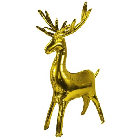 Balon foliowy złoty renifer stojący Arpex (BLF5876) Arpex
