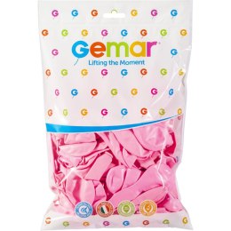Balon gumowy pastelowy jasny róż 100szt. różowy jasny 300mm 12cal Godan (G110/57) Godan