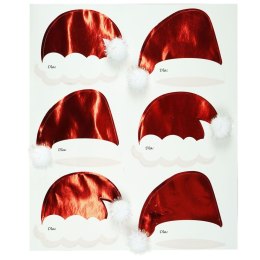Bileciki do prezentów czapki Mikołaja (6 szt.) Arpex (NR6002) Arpex