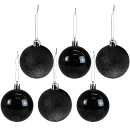 Bombki Zestaw bombek czarno-brokatowych (6 szt.) Arpex (BN6156) Arpex