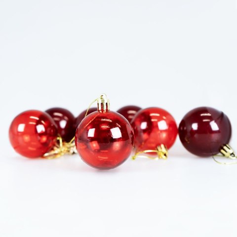 Bombki Zestaw bombek transparentnych (8 szt.) - czerwone Arpex (BN6521CZE-6149) Arpex