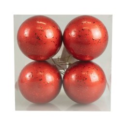 Bombki Zestaw bombek z efektem rosy (4 szt.) - czerwony Arpex (BN6415CZE-6132) Arpex