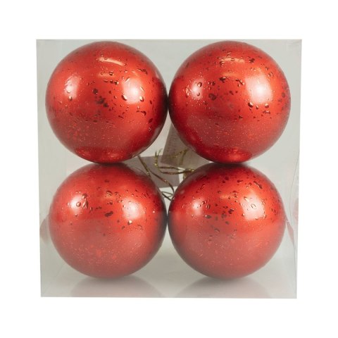 Bombki Zestaw bombek z efektem rosy (4 szt.) - czerwony Arpex (BN6415CZE-6132) Arpex