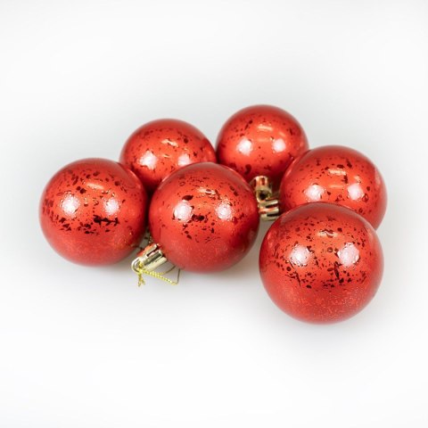 Bombki Zestaw bombek z efektem rosy (6 szt.) - czerwony Arpex (BN6453CZE-6125) Arpex