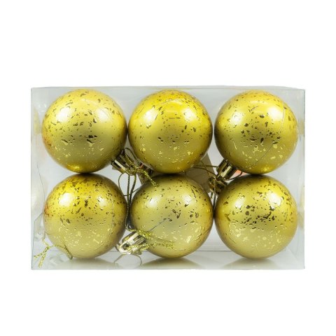 Bombki Zestaw bombek z efektem rosy (6 szt.) - złoty Arpex (BN6460ZLO-6125) Arpex