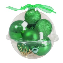 Bombki Zestaw dekoracji w bombce (9 szt.) - zielone Arpex (BN6590ZIE-6170) Arpex