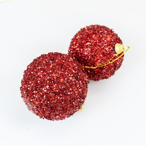 Bombki błyszczące (2 szt.) - czerwone Arpex (BN6491CZE-6118) Arpex