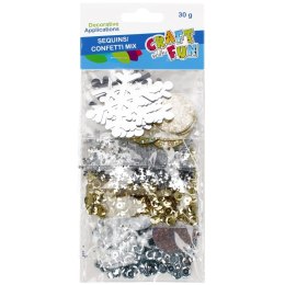 Cekiny złote 30g Craft With Fun (521599) Craft With Fun