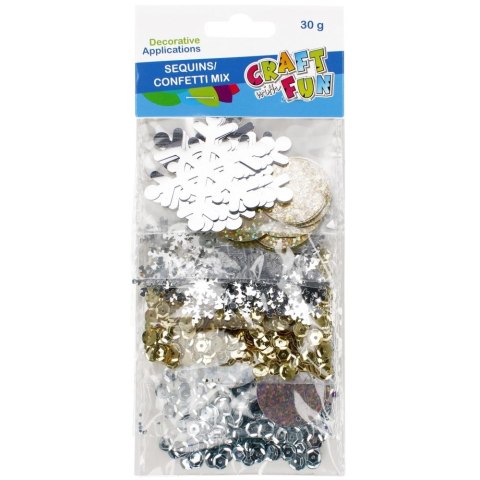 Cekiny złote 30g Craft With Fun (521599) Craft With Fun