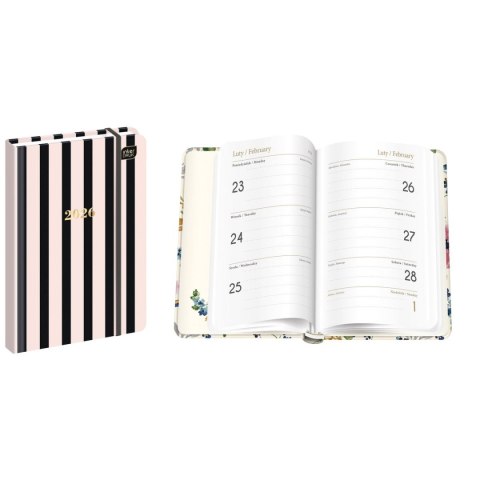 Kalendarz książkowy (terminarz) METALIC STRIPES A6 Interdruk (192 strony) Interdruk