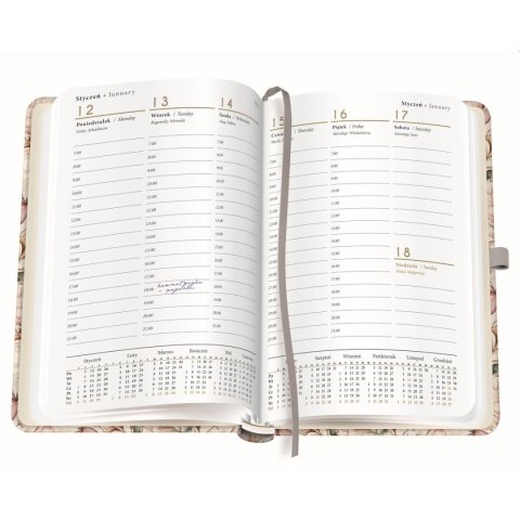 Kalendarz książkowy (terminarz) mat+uv Magnolia A5 Interdruk (192 strony) Interdruk