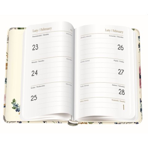 Kalendarz książkowy (terminarz) mat+uv PATTERN A6 Interdruk (192 strony) Interdruk