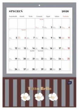 Kalendarz ścienny TUTTO 280mm x 400mm Interdruk (z kieszenią) Interdruk