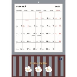 Kalendarz ścienny TUTTO 280mm x 400mm Interdruk (z kieszenią) Interdruk