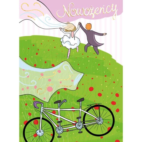 Kartka składana KARNET B6 Ślub UCIEKAJACA PARA B6 Henry (5907465665285) Henry