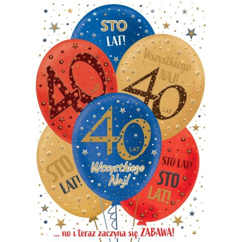 Kartka składana Karnet A5 40 balony A5 Henry (5905701484089) Henry