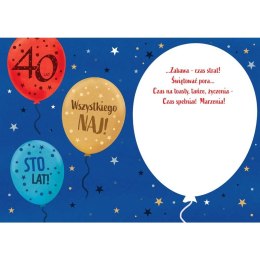 Kartka składana Karnet A5 40 balony A5 Henry (5905701484089) Henry