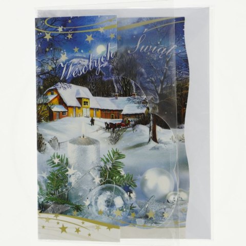 Kartka składana brokat bn A5 Panorama (A5) Panorama